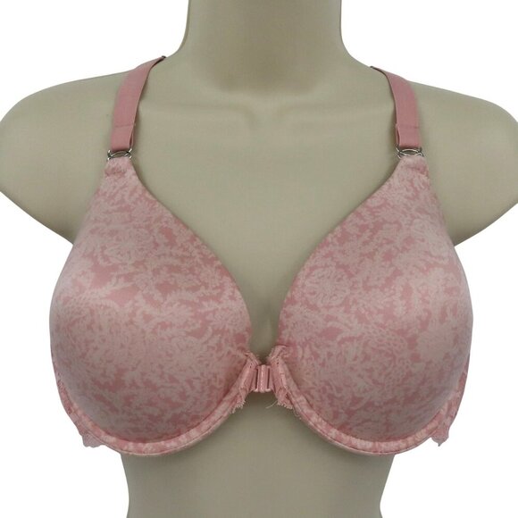 Maidenform 38C Bra 07112 Everyday Full Coverage Racerback Pink Front Closure - Picture 1 of 11